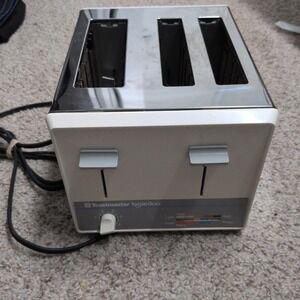 VINTAGE TOASTMASTER 3 SLOT TOASTER MODEL 780 - BAGEL SLOT - Lever Missing